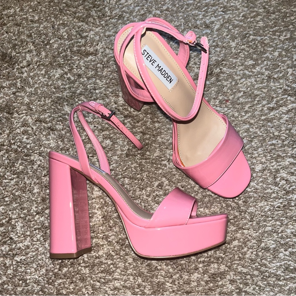 Barbie Bubble Gum Pink Patent Platform Sandals